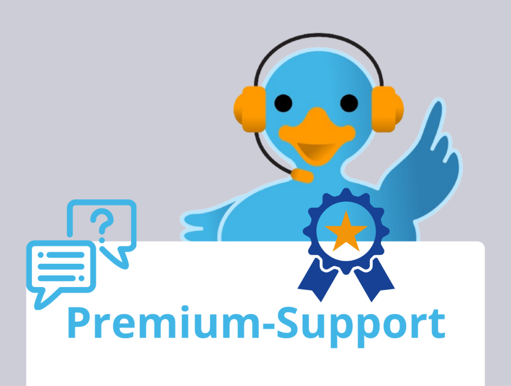 Binect Premium-Support Binect Ente mit Auszeichnung